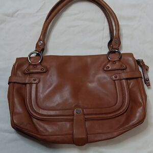 Cole Hann Elegant Brown Leather Shoulder Bag